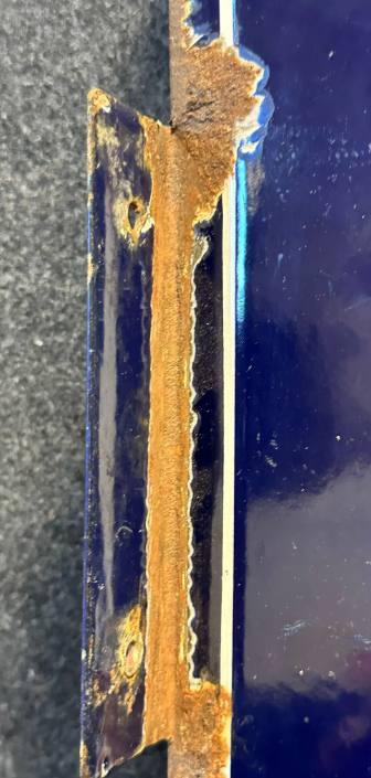 Western Union Here DSP Cobalt Blue Flange Sign