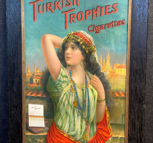 Turkish Trophies Cigarettes Framed Lithograph