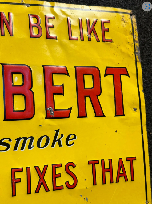 Prince Albert Pipe & Cigarette Tobacco SST Embossed Sign