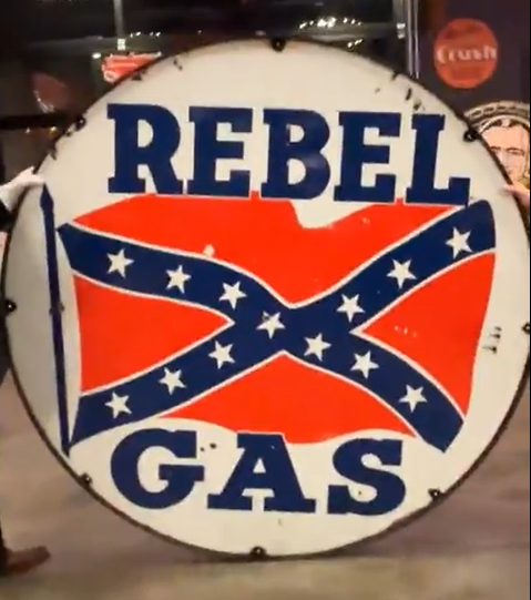 Rebel Gas Confederate Flag DSP 6 Foot Sign