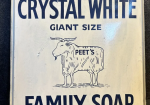 Crystal White PEET’S Family Soap Goat Hand Painted Advertising Sign