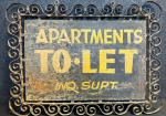 Double Sided Apartment To Let Sign with Wrought Iron Frame