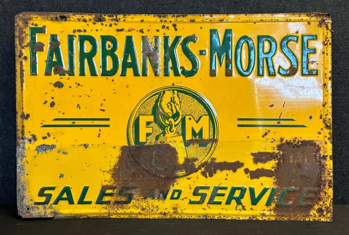 Fairbanks Morse 3 Foot Sales & Service SST Store Sign