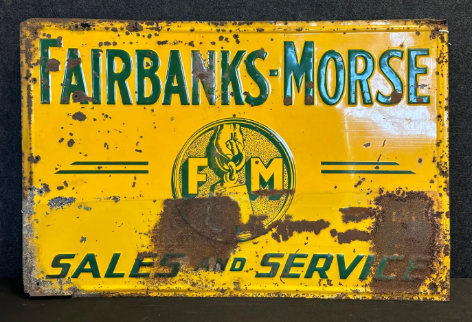 Fairbanks Morse 3 Foot Sales & Service SST Store Sign