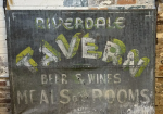 Riverdale Tavern Beer & Wines Meals and Rooms Michigan Hanging DST Sign
