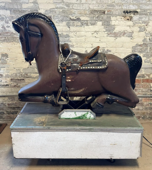 1930s Coin-Op Horse Ride-On Galloping Kiddie Ride