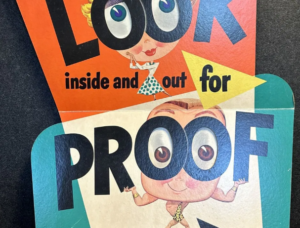 Look Inside & Out For Proof You Can’t Match Cardboard Eyeglasses Easel Back Sign