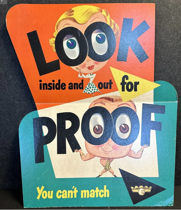Look Inside & Out For Proof You Can’t Match Cardboard Eyeglasses Easel Back Sign