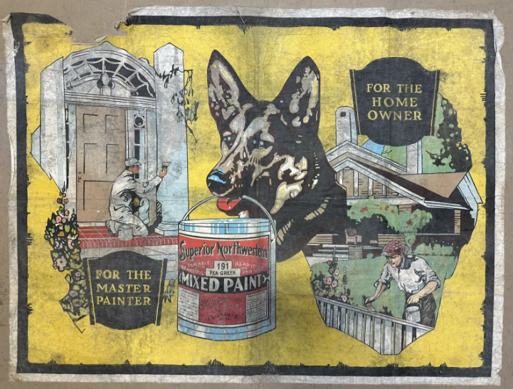 Superior Northwestern Mixed Paint Linen Banner