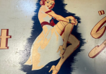 Dull Knit Inside Out All Silk Crepe Full Fashioned Double Sided Masonite Sign
