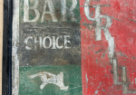 Bar Grill Wines & Liquors Hand Painted Advertising Wood Framed Restaurant Sign