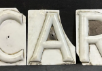 1920s CAR Milk Glass Letters for Advertising Sign