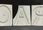 1920s CAR Milk Glass Letters for Advertising Sign