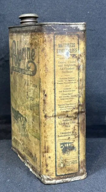 Polarine Slim 1 Gallon Standard Motor Oil 1920s Can
