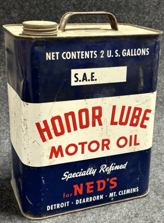 Honor Lube for Ned’s Detroit Dearborn Two Gallon Motor Oil Can