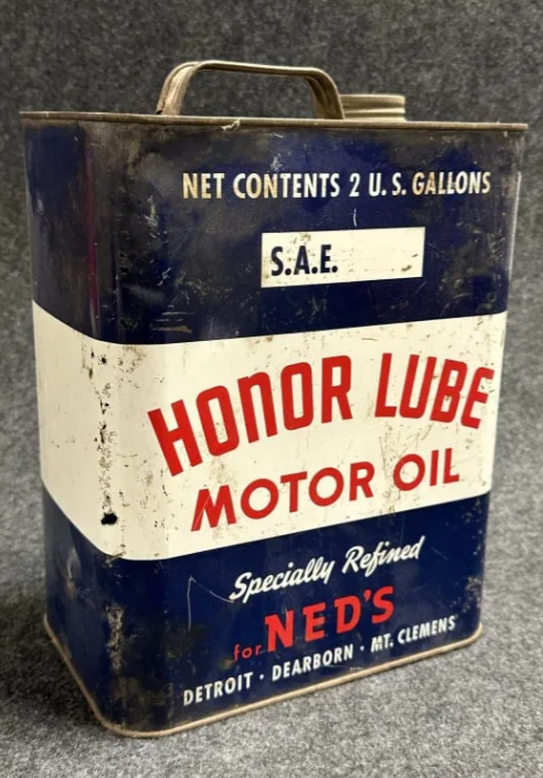 Honor Lube for Ned’s Detroit Dearborn Two Gallon Motor Oil Can