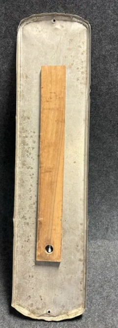 Drive Safely Hamiltons Funeral Home 3 Foot Tube Thermometer with Motorcycle Cop