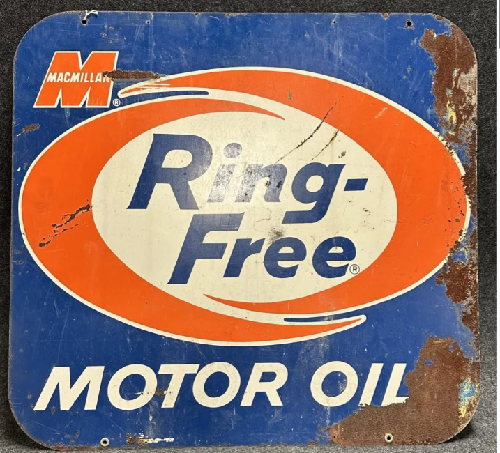 MacMillan Ring Free Motor Oil DST Sign