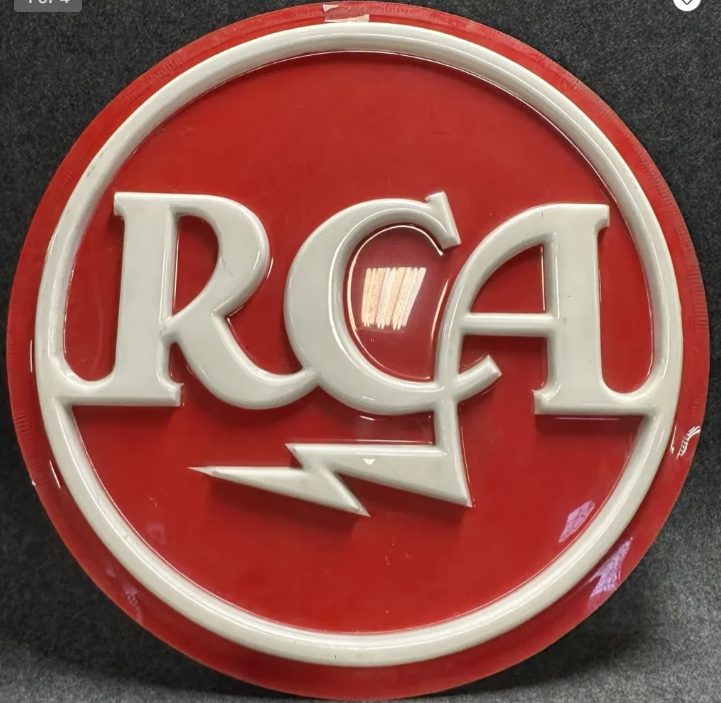 RCA Victor 34.5″ Embossed Plastic Sign