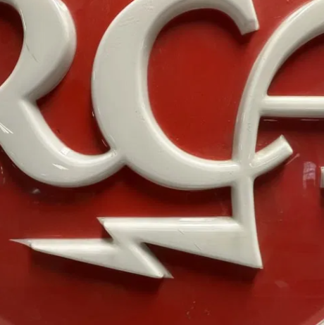 RCA Victor 34.5″ Embossed Plastic Sign