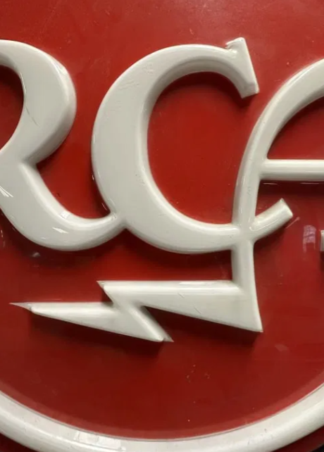 RCA Victor 34.5″ Embossed Plastic Sign