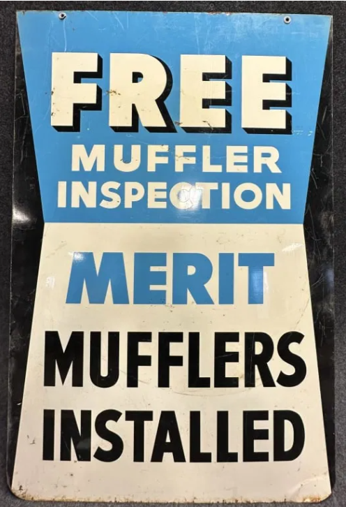 Free Muffler Inspection DST Merit Mufflers Sign