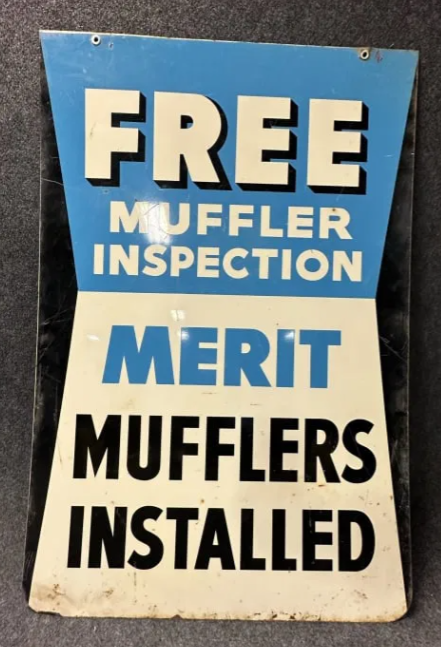 Free Muffler Inspection DST Merit Mufflers Sign