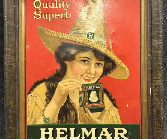 Helmar Turkish Cigarette Self Framed SST Sign