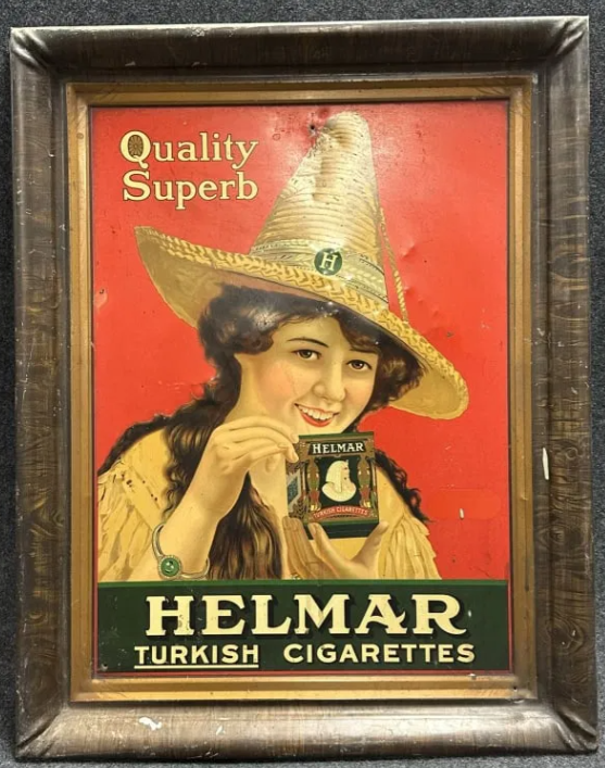 Helmar Turkish Cigarette Self Framed SST Sign