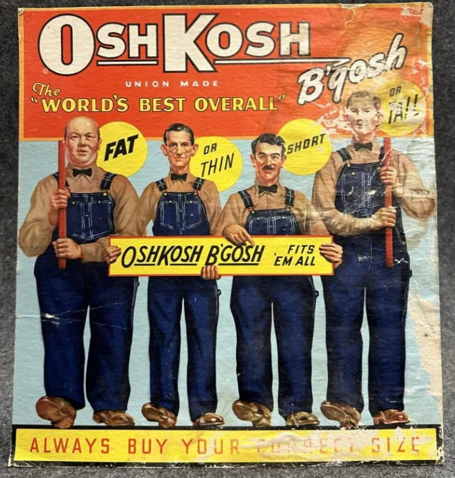 Oshkosh B’Gosh World’s Best Overall Cardboard Easel Back Sign