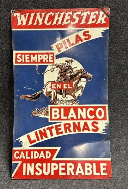 Winchester Flashlight Batteries SST Spanish Sign