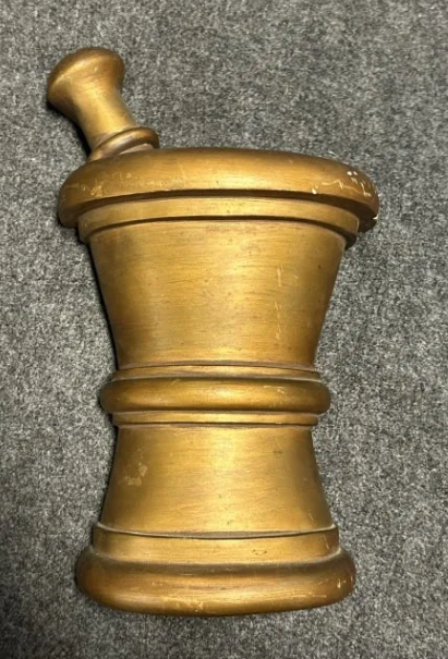 Mortar & Pestle 12″ Chalkware Advertising