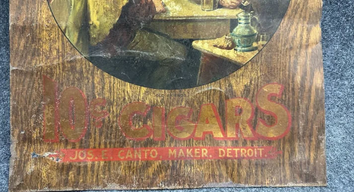 Smoke Canto 10 Cent Cigars TOC 1910s Sign