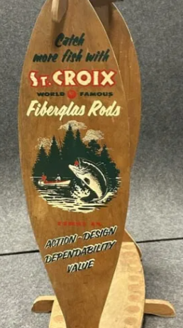 St Croix Fiberglass Rods Wood Store Display