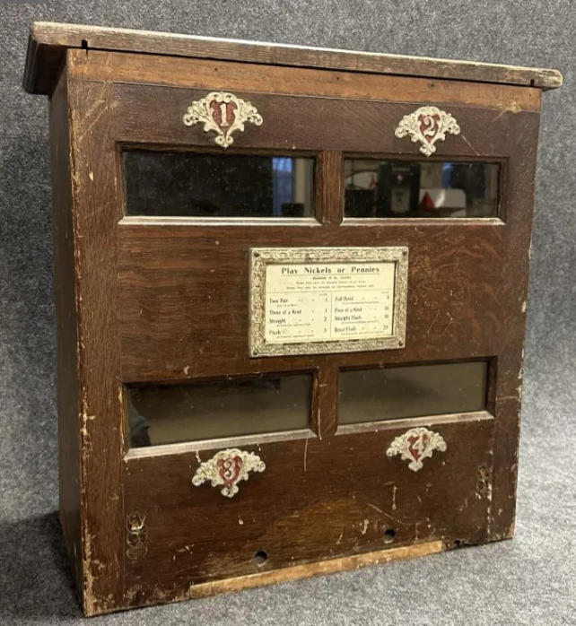 Caille Bros 1920s Riverboat Slot Machine Case