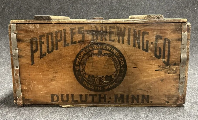 Logansport Indiana Premium Lager Beer & Pale Extra Wood Crate