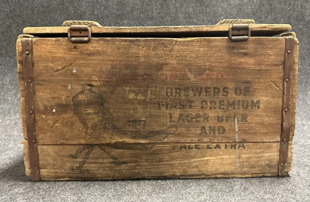 Logansport Indiana Premium Lager Beer & Pale Extra Wood Crate