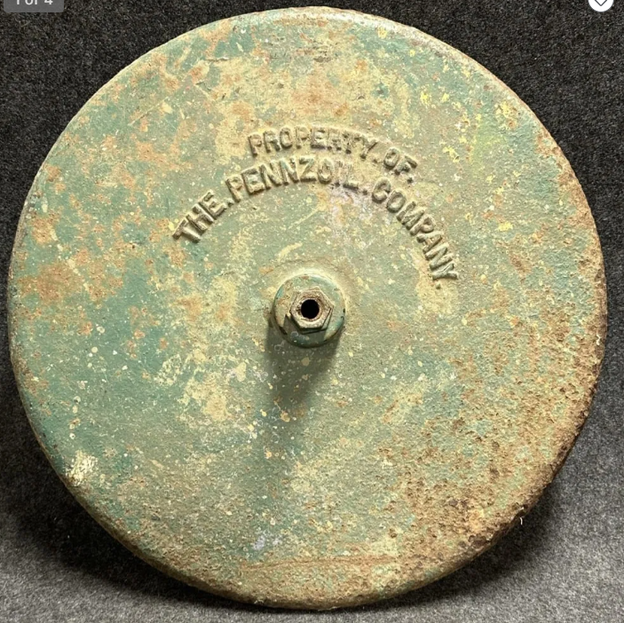 Pennzoil Property 20″ Cast Iron Lollipop Sign Base