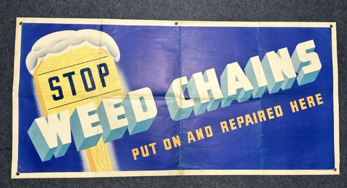 Weed Chains Cardstock Folding Advertising 5′ Sign
