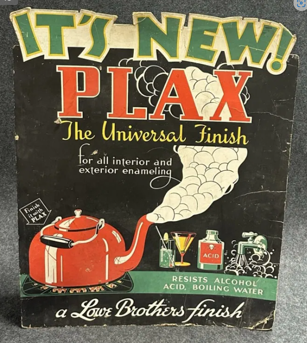 Lowe Brothers PLAX Universal Finish Cardboard Easel Back w Poison Bottle