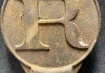 Railroad Embossed Cast Iron “R” & “W’ Whistle Sign