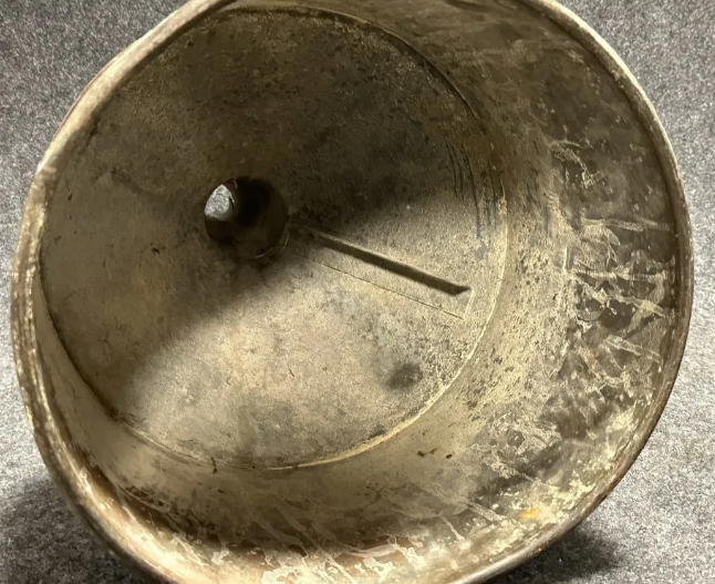 Shell 1930s Solid Brass 19.5″ Tall Service Station Embossed Funnel