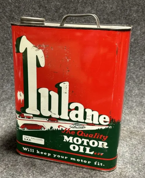 Tulane Motor Oil Two Gallon Can