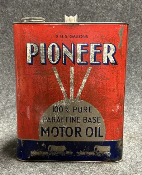 Pioneer 100% Pure Paraffine Base Two Gallon Motor Oil Can