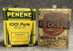 Penene & Redoco 2 Gallon Motor Oil Cans