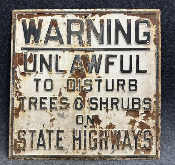 Warning Unlawful To Disturb SST Embossed Sign