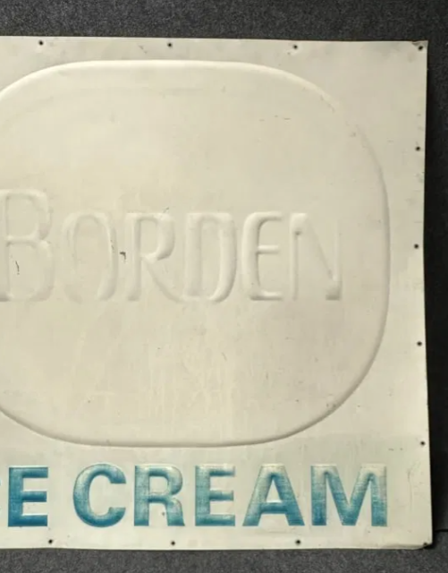 Borden Milk & Ice Cream 6′ SST Embossed Sign