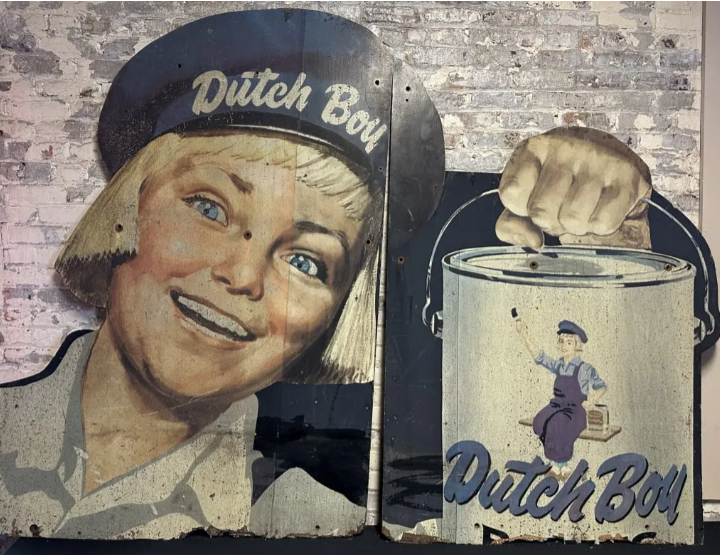 Dutch Boy Paints Two-Piece 89 Inch Wood Sign