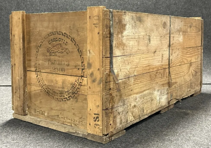 Mobil Gargoyle Wood Shipping Crate