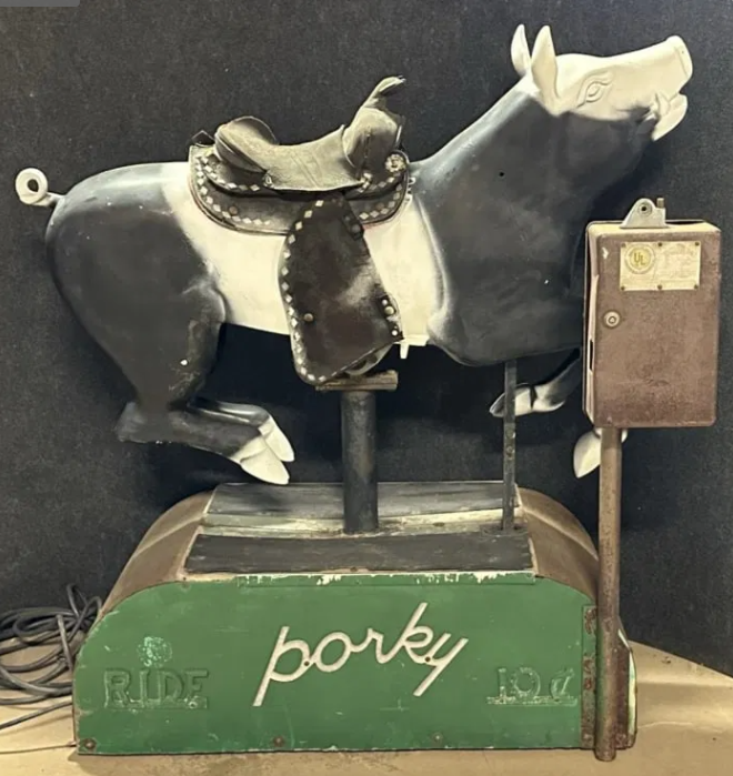 Porky The Pig Child’s Coin Operated Mechanical Ride